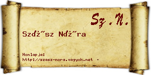 Szász Nóra névjegykártya