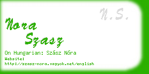 nora szasz business card